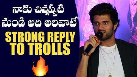 Vijay Devarakonda Strong Counter To Trolls Liger Gs Media Youtube