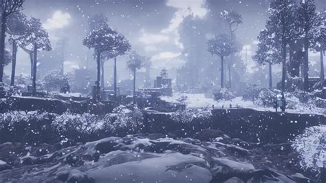 Beautiful Nier Automata Landscape Winter Stable Diffusion