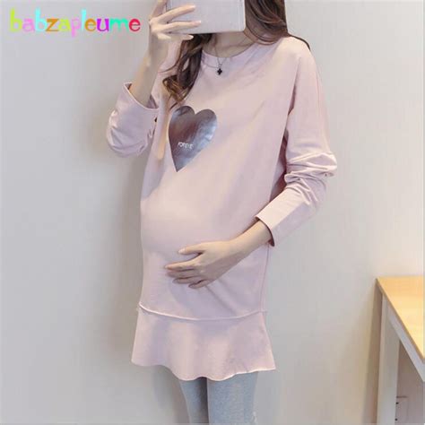 Spring Autumn Maternity Costume Pregnancy Clothes Fashion Pink Long