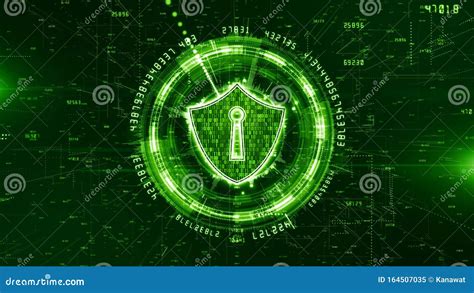 Hud And Shield Icon Of Cyber Security Digital Data Network Protection