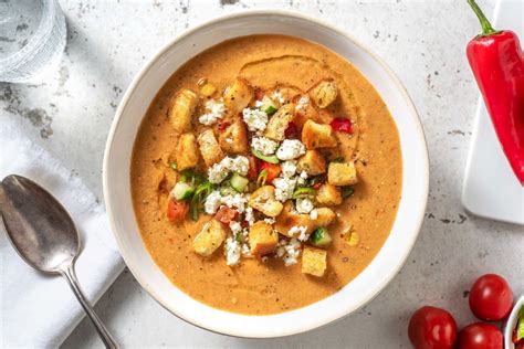 Gazpacho Van Tomaat Komkommer En Paprika Recept HelloFresh