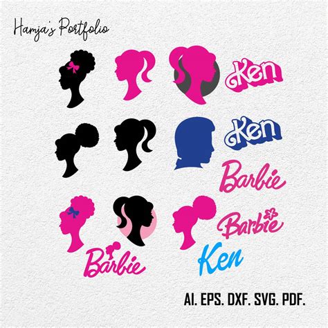 Barbie logo vector svg bundle, Barbie pink logo ,Barbie silhouette ...