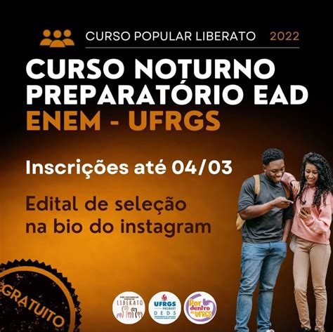 Pré Vestibular Popular Liberato Está Com Inscrições Abertas Para