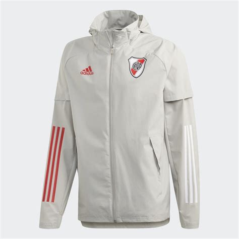 Adidas Campera De Lluvia River Plate Gris Adidas Argentina