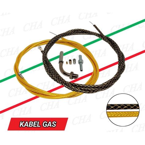 Jual Kabel Gas Tali Gas Spontan Serat Carbon Panjang Cm Universal