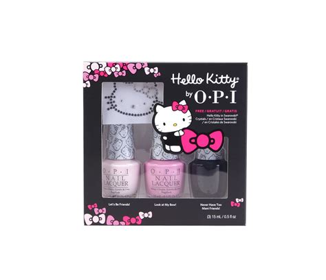 Opi X Hello Kitty Nail Lacquer Trio Set Hello Kitty Bow Hello Kitty Nails Dark Pink Light