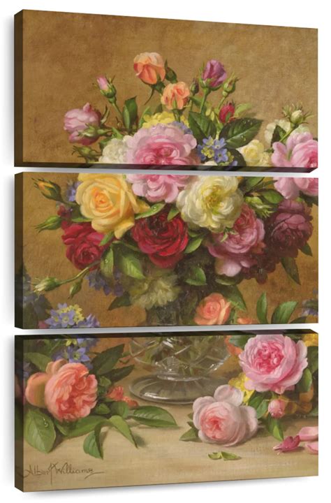 A Cluster Of Victorian Roses Wall Art Painting By Albert Williams