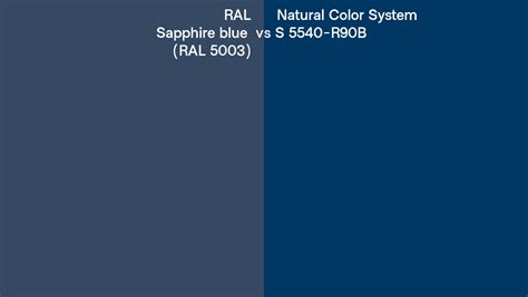 Ral Sapphire Blue Ral 5003 Vs Natural Color System S 5540 R90b Side