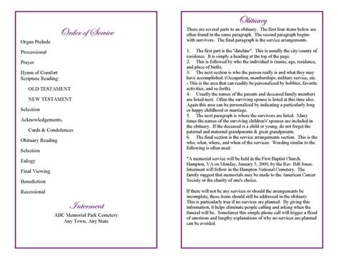 Lovely Purple Rose Funeral Program Template Elegant Memorials