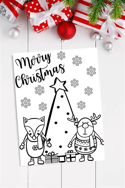 Merry Christmas Coloring Page Free Printable