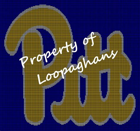 Pittsburgh Panthers Crochet Pattern Afghan Graph Loopaghans Custom