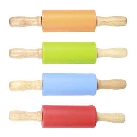 Spptty Mini Rolling Pin4pcs Mini Rolling Pin Wooden Handle Non‑stick