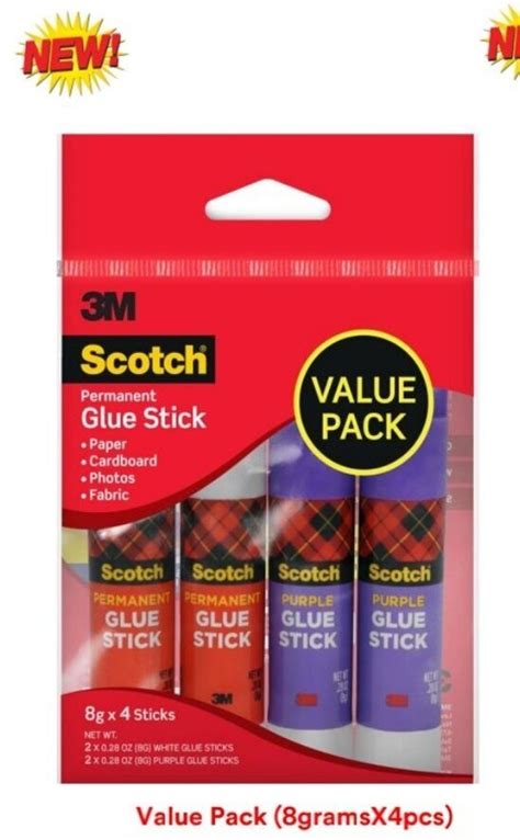 3m Scotch Permanent Adhesive Glue Stick 8g Or 15g Value Pack Luckytulis