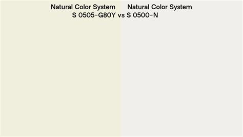 Natural Color System S 0505 G80Y Vs S 0500 N Side By Side Comparison