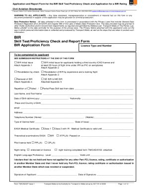 Fillable Online Transport Gov Mttmcad Issue Easabir Skill