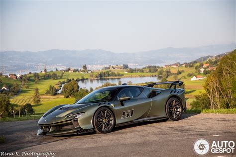 Power Meets Nature Ferrari Sf90 Xx Stradale In Verde Masoni Opaco