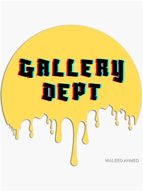 Yellow Gallery Dept Sticker For Sale By Waleedtech Redbubble