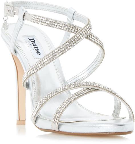 Dune Mansionn Strappy Jewelled High Heel Sandal Shopstyle Sandals Heels Sparkly High Heels