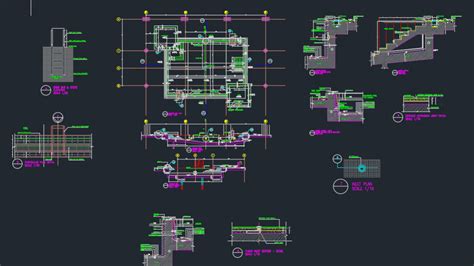 Swimming Pool Structural Details Autocad Drawing