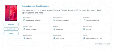 Huawei Nova 4 Specifications