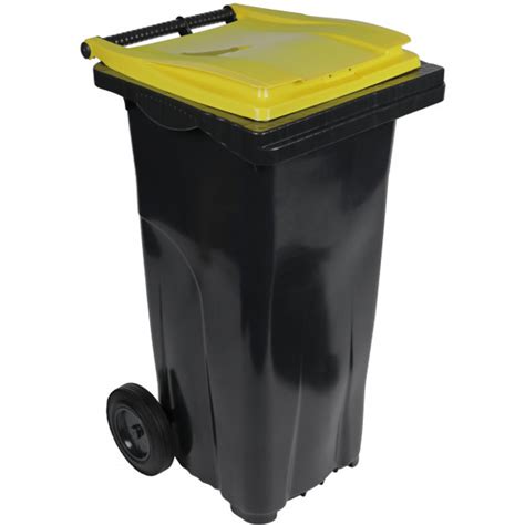 Conteneur Sulo Citybac Pehd Bac Gris Couvercle Jaune Roues Litres