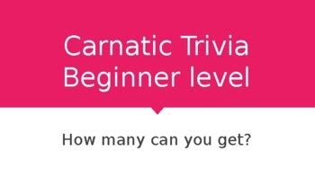 Carnatic Music Trivia Beginner Level By Okachiko TPT