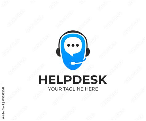 Helpdesk Logo Template Support Service Vector Design Call Center