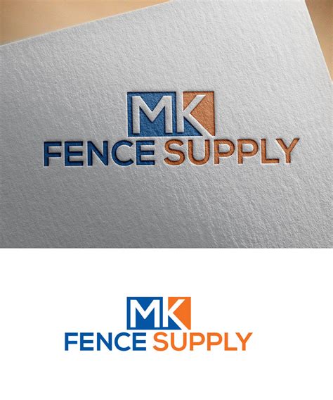 Elegant Playful Fence Logo Design For Mk Fence Supply By Zainy Gill Design 23660360