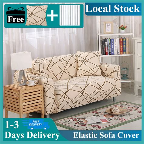 Elastic Universal Sofa Cover Sarung Sofa Seater L Shape