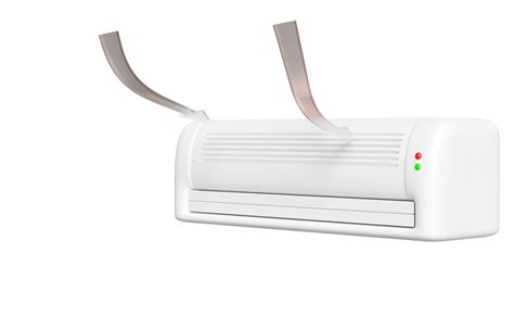 3d Air Conditioner System With Arrow Air Flows Shows Isolated 3d