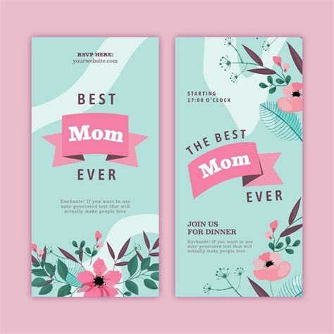 Free Vector Flat Mother S Day Vertical Banners Pack