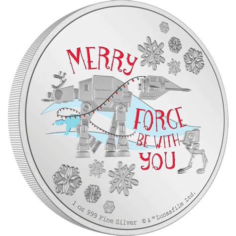 2022 1 Oz Silver Niue Star Wars Seasons Greeting Coins Silver