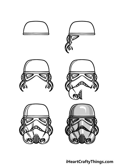 Stormtrooper Helmet Draw Coloring Pages