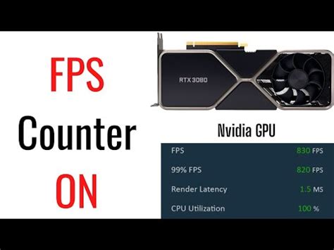 How To Turn On Fps Counter During Gameplay For Nvidia Gpu Youtube