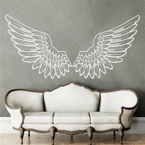 Angel Wings Wall Decal Vinyl Sticker Decals Mural Bedroom Bird | Etsy