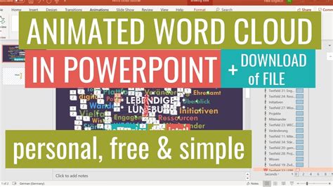 Animated Word Cloud With Powerpoint No Add In Tutorial For Creation