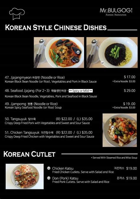 Menu At Mr Bulgogi Korean Restaurant Adelaide Cbd Adelaide