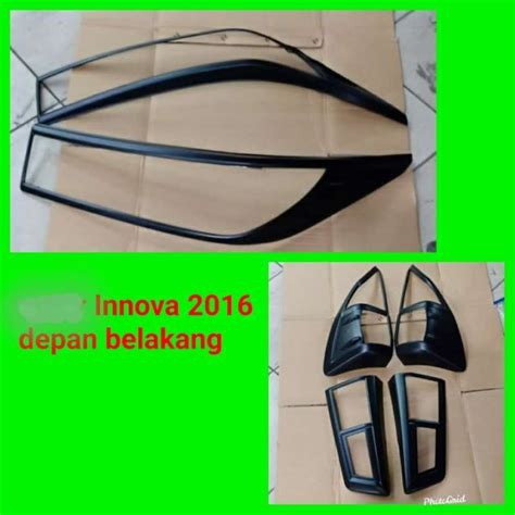 Jual Paket Garnish List Lampu Innova Reborn Depan Belakang Hitam