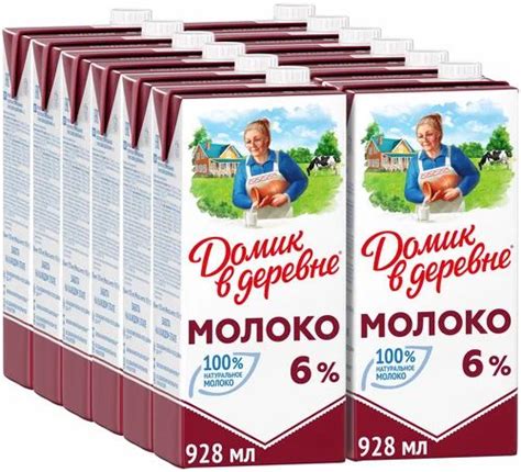 Домик в Деревне Молоко 6% 925мл. 12шт. - купить с доставкой по выгодным ...