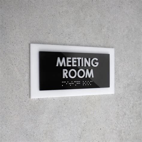 Meeting Room Sign: Acrylic Door Plate — "Simple" Design – Bsign