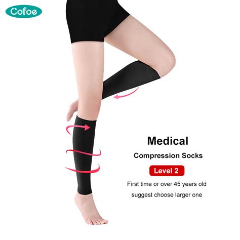 Cofoe Pair Compression Socks Calf Stokin Anti Fatigue Stoking Terapi