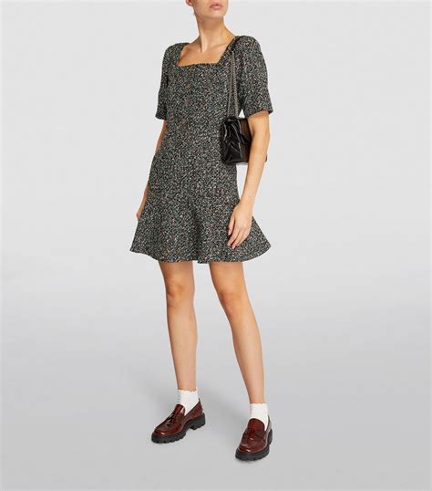 Womens Sandro Beige Tweed Mini Dress Harrods Tw