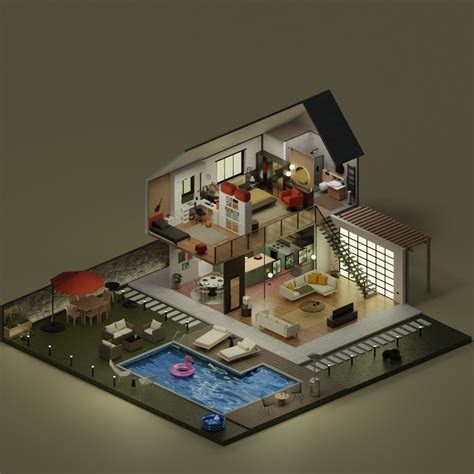 3d Model House Bundle Toffu Co