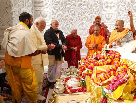 Mukhya Yajman Pm Modi At Ram Mandir In Ayodhya For ‘pran Pratishtha Ceremony India Today