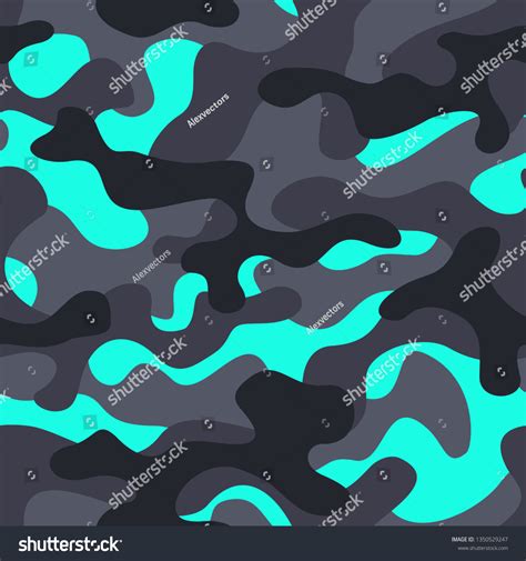 Camouflage Texture Seamless Pattern Abstract Modern Stock Vector Royalty Free 1350529247