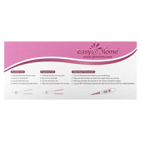 Easy@Home, Fertility Test Kit, 50 Ovulation Tests, 20 Pregnancy Tests, 1 Basal Thermometer, 141 ...