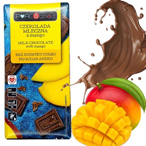 Czekolada Mleczna Z Mango Pure Good Bez Cukru I Glutenu G Z Natury