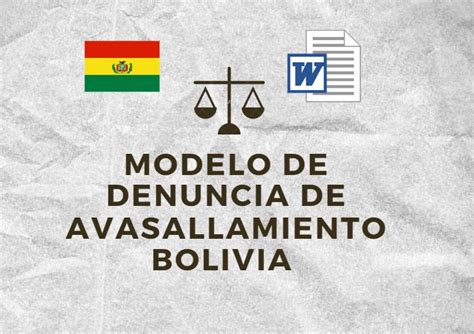 Introducir Imagen Modelo De Demanda De Desalojo En Bolivia