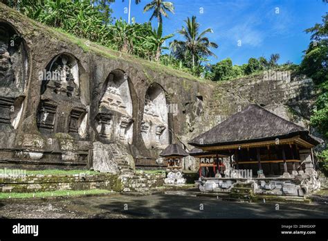 Hindu Temple Pura Gunung Kawi Known For Its Shrines Carved Out Of A