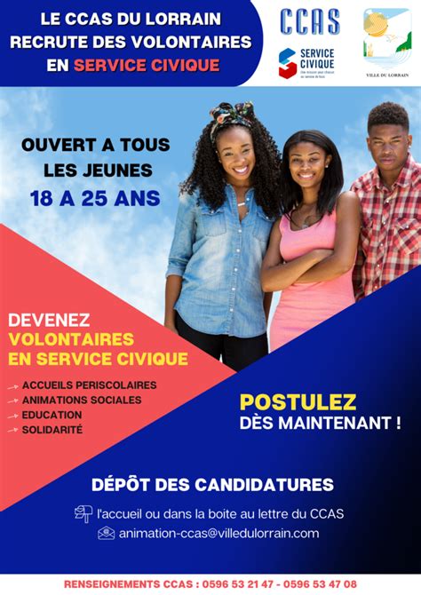 Recrutement Des Volontaires En Service Civique Bienvenue Sur Le Site